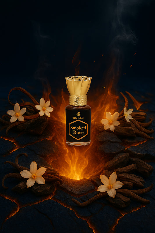 RAHEEB PREMIUM SMOKED ROSE ATTAR ROLL LONG LASTING FRAGRANCE PERFUME FOR MEN AND WOMEN | 100% ALCOHOL FREE ATTAR PERFUME | (6ML