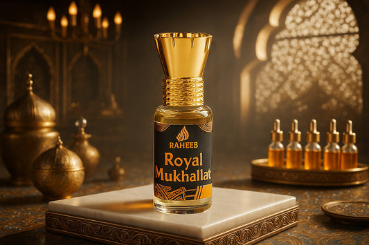 RAHEEB PREMIUM ROYAL MUHALLAT ATTAR ROLL LONG LASTING FRAGRANCE PERFUME FOR MEN AND WOMEN | 100% ALCOHOL FREE ATTAR PERFUME | (6ML