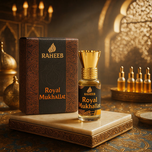 RAHEEB PREMIUM ROYAL MUHALLAT ATTAR ROLL LONG LASTING FRAGRANCE PERFUME FOR MEN AND WOMEN | 100% ALCOHOL FREE ATTAR PERFUME | (6ML
