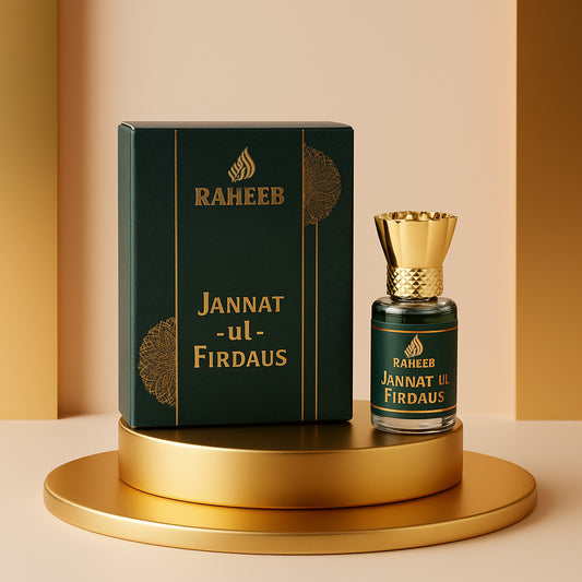 RAHEEB PREMIUM JANNAT UL FIRDAUS ATTAR ROLL LONG LASTING FRAGRANCE PERFUME FOR MEN AND WOMEN | 100% ALCOHOL FREE ATTAR PERFUME | (6ML