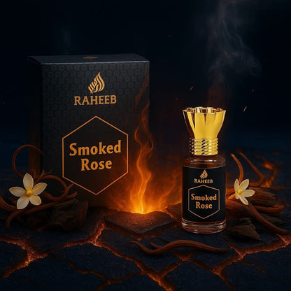 RAHEEB PREMIUM SMOKED ROSE ATTAR ROLL LONG LASTING FRAGRANCE PERFUME FOR MEN AND WOMEN | 100% ALCOHOL FREE ATTAR PERFUME | (6ML